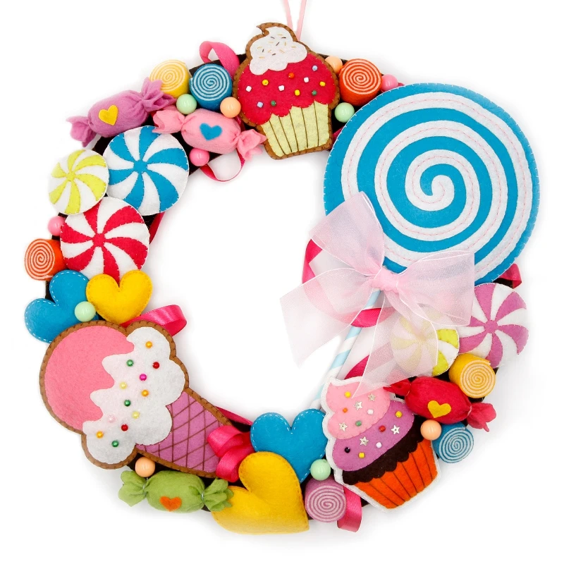 Милые рождественские фетровые настенные наборы ручной работы милые для