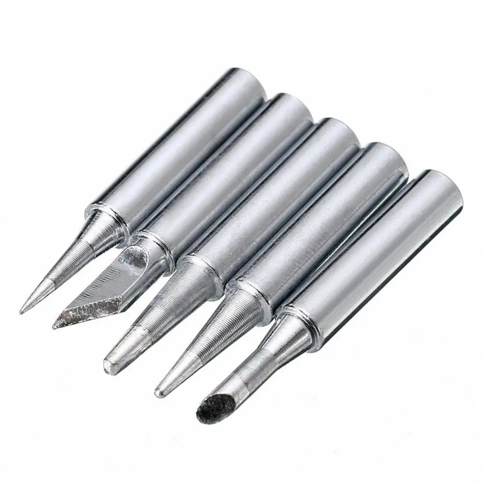 

5pcs 42mm 900M-T Metal Soldering Iron Tips Set Lead-free For Solder Repair