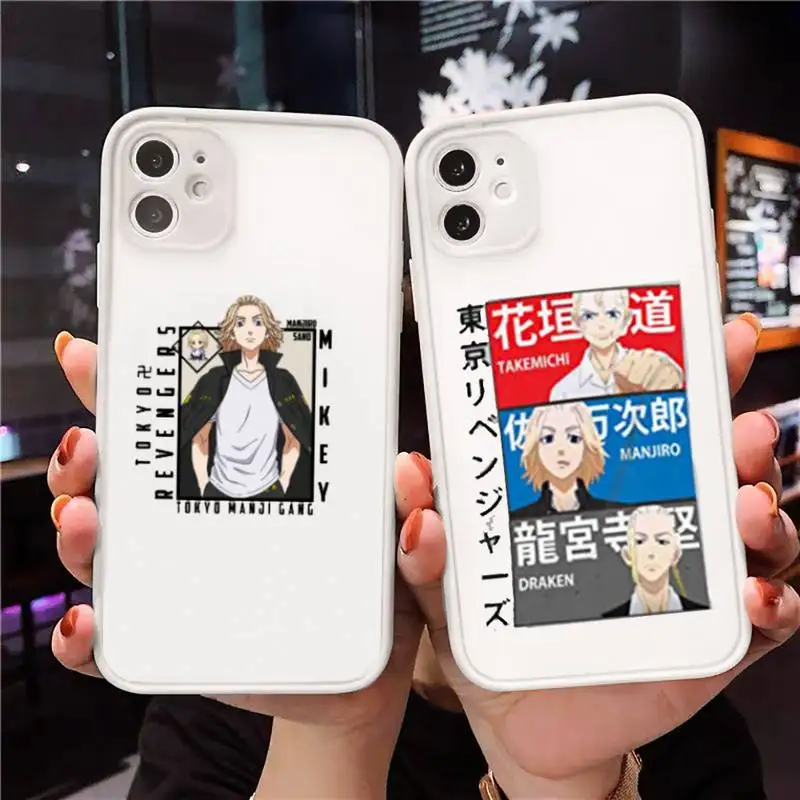 

tokyo revengers Phone Case For iPhone 12 11 Mini Pro XR XS Max 7 8 Plus X Matte transparent White Cover