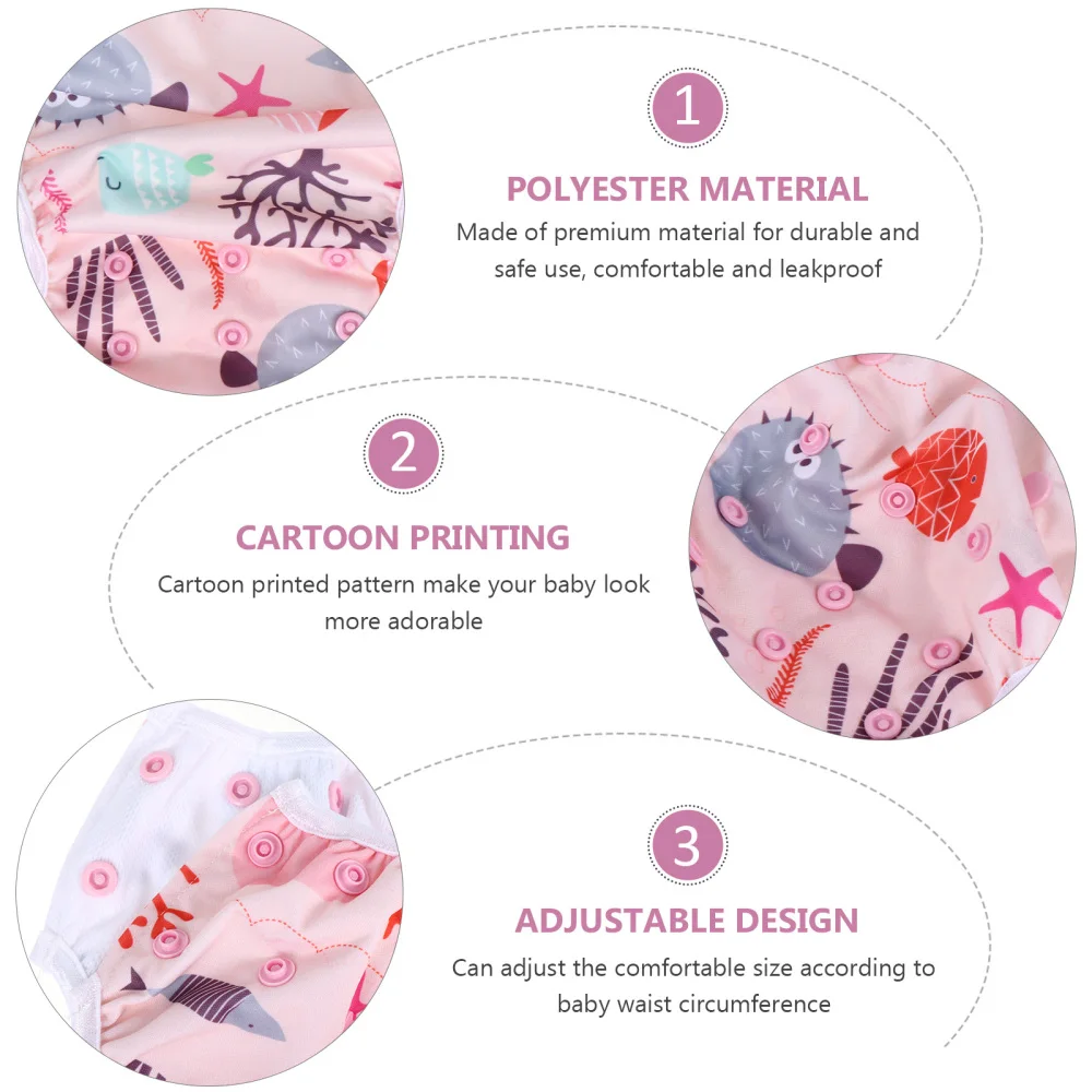 

2pcs Baby Swimming Diaper Swimming Training Pants Washable Swim Underwear