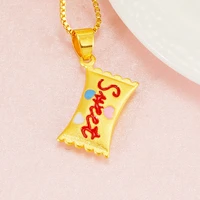 999 gold plated necklaces for women candy pendant necklaces letter dot choker necklaces party birthday anniversary new jewelry