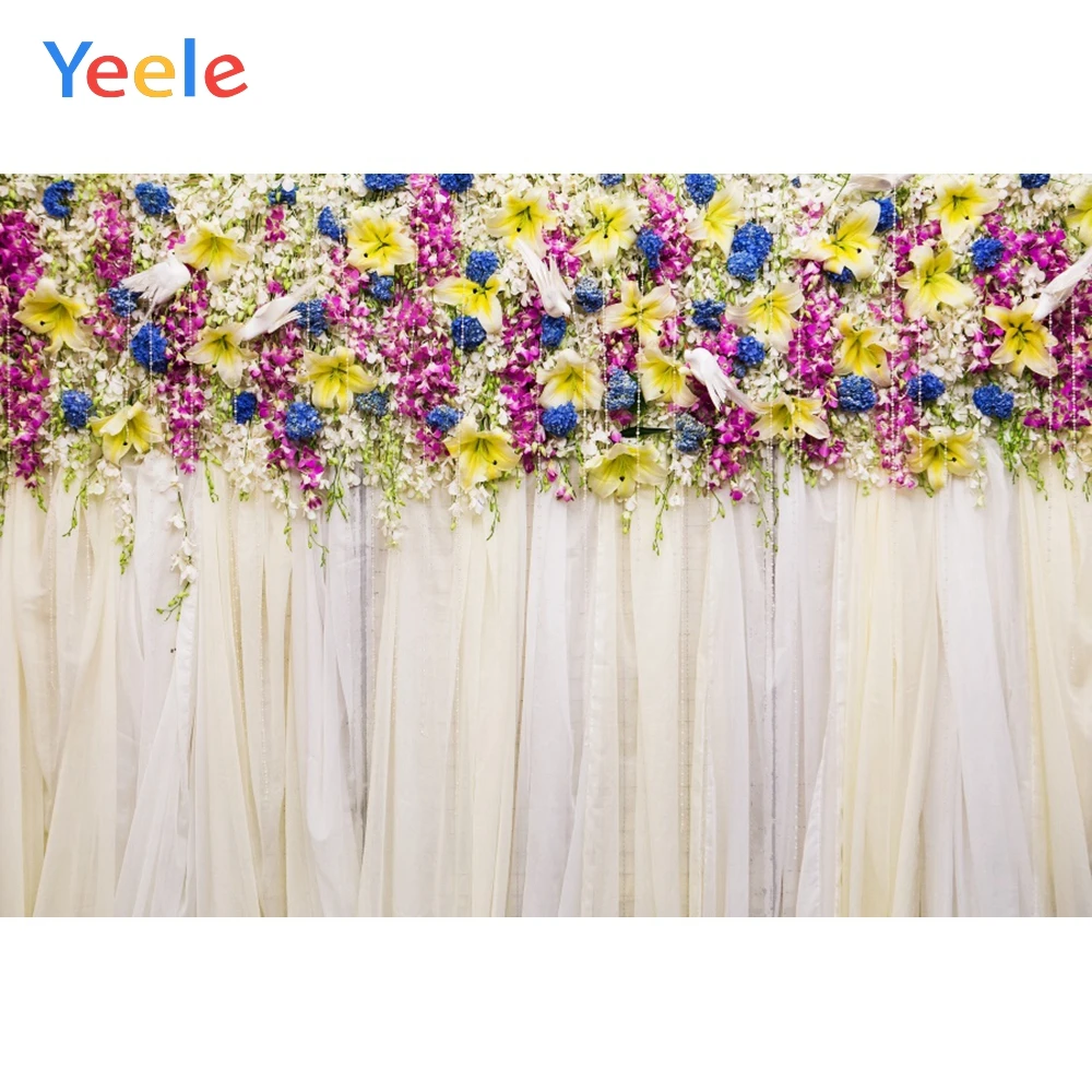

Yeele Photophone Backdrop For Video Wedding Party Decor Flowers Baby Vinyl Background Props Photography Studio Shoots Customized