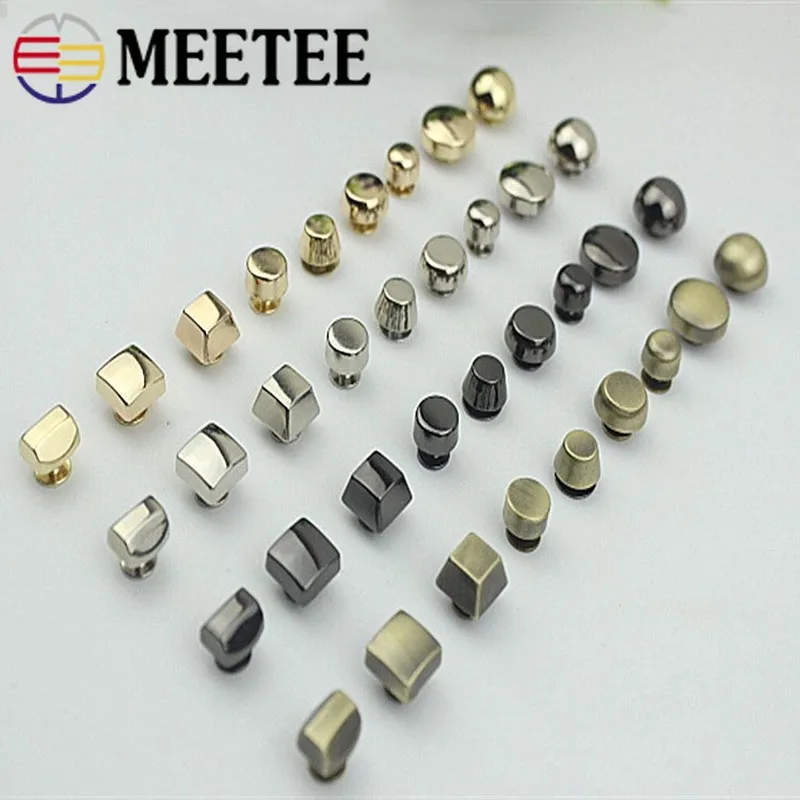 Металлическая пряжка Meetee для ногтей заклепки винты кожаные ремни покрытые