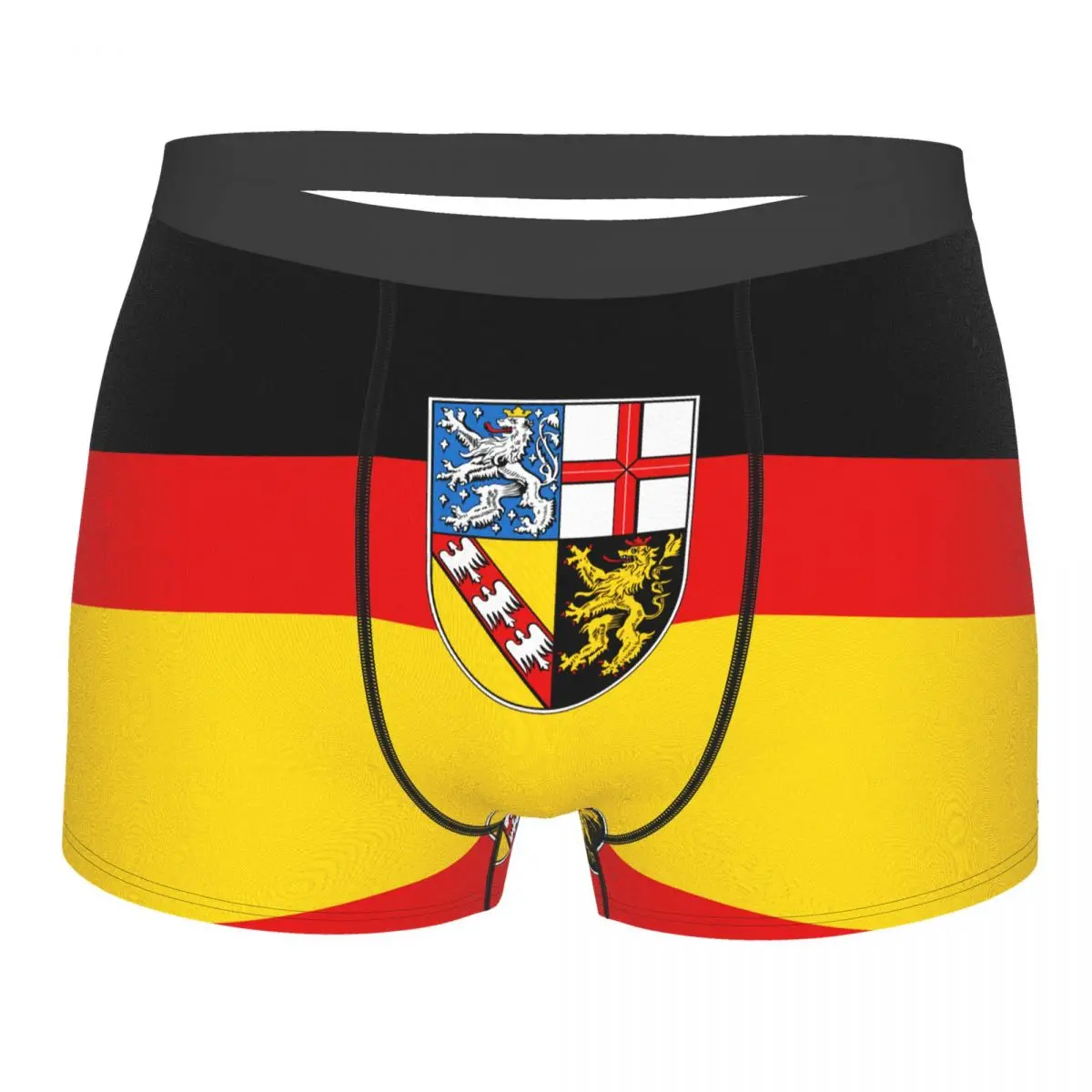 Flag Of Saarland Men's Boxer Briefs German states Humor Graphic elastic pants for men