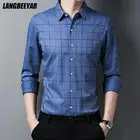 Высококачественная Новая модная дизайнерская брендовая приталенная Мужская классическая клетчатая рубашка 2022 весна осень с длинным рукавом трендовая повседневная мужская одежда