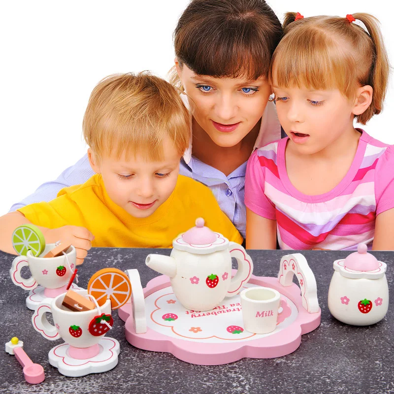 

Детские Кухонные Игрушки для девочек, деревянные игрушки Монтессори, мини-набор для игр, Раннее Обучение, имитация посуды, подарок для детей