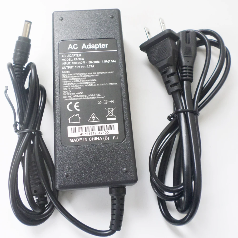 Fonte de Alimentação para Lenovo Adaptador Carregador B450 B460 B470 B560 B570 B575 V450 V460 V470 V470a V475 V550 V560 V570 19v 90w ac
