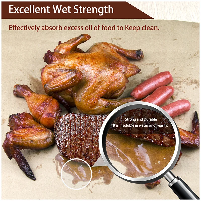 Одноразовая маслостойкая бумага для барбекю с антипригарным покрытием духовки