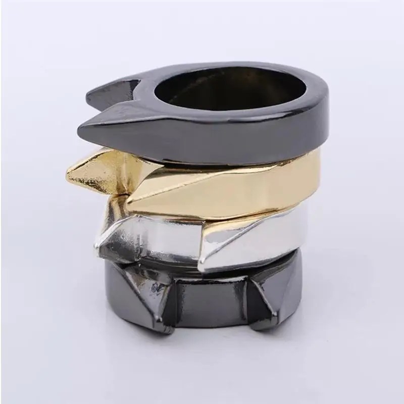 

10PCS Creative Cat Ear Rings Self Defense Rings Window Breaker for Men Outdoor (Random Color)