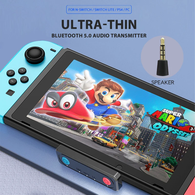 Передатчик Bluetooth Type C V5.0 A2DP SBC с низкой задержкой и микрофоном для Nintendo Switch/Lite PS4 TV PC