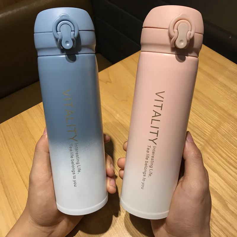 

Thermos Bottle Vacuum flask 304 Stainless Steel Thermos Cup Men Women Gradient Mug Thermos For Children Insulated Bottle