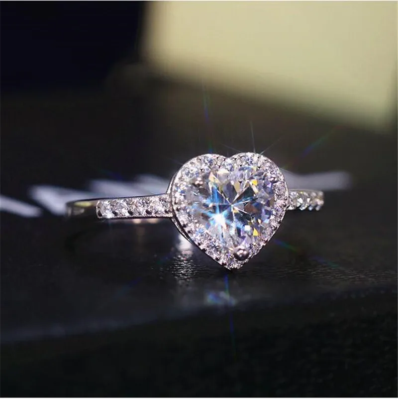 Бренд реальные 925 Серебряное кольцо для Для женщин роскошный Романтический