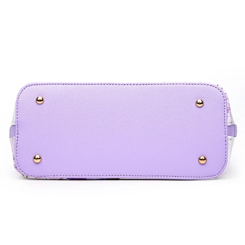 

PU Leather Summer Handbag For Women Flower Printed Female Crossbody Bag Large Capacity Travel Shopping Lady's Shoulder Bags