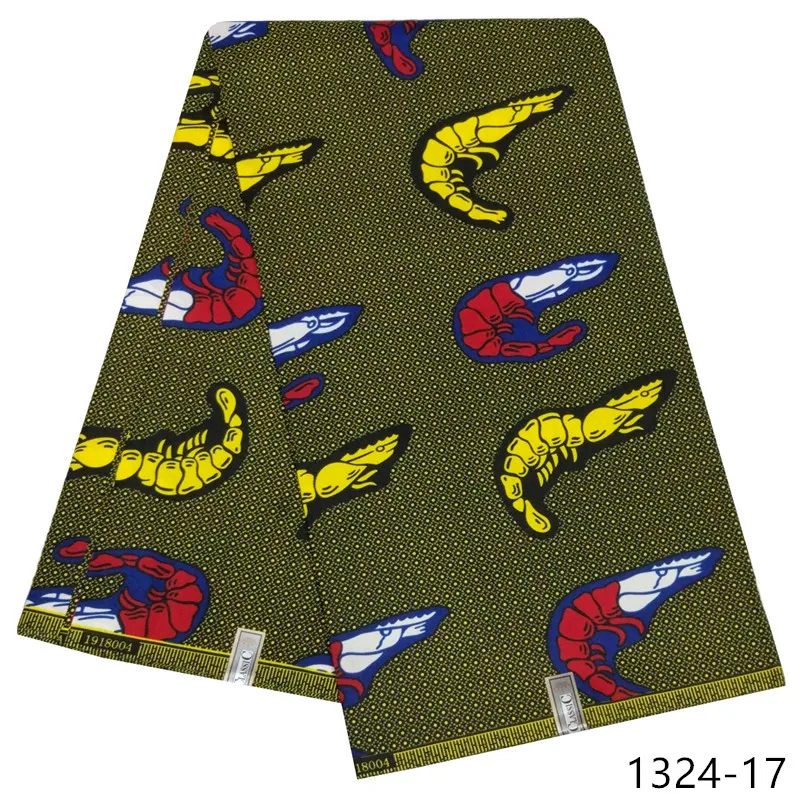 

Latest design African Wax Print Fabric 2020 High Quality African nigeria ankara Real Wax Sewing Fabric 1324