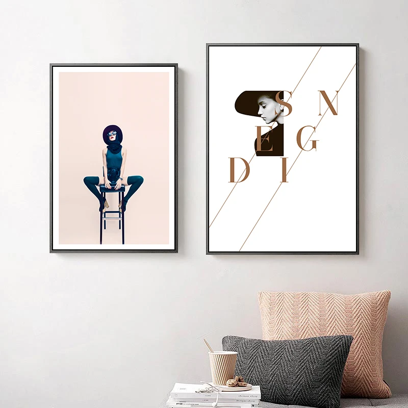 

Canvas Art Painting Modern Fashion Beauty Sexy Women Posters and Prints Wall Pictures for Living Room Home Decoration