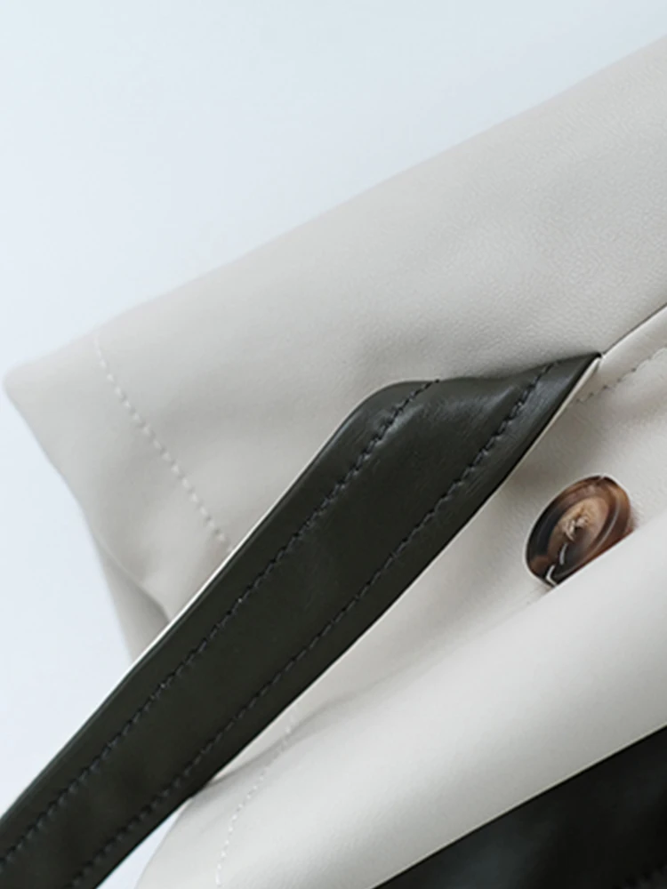 Lautaro весна осень длинный мягкий плащ из искусственной кожи для женщин с рукавами