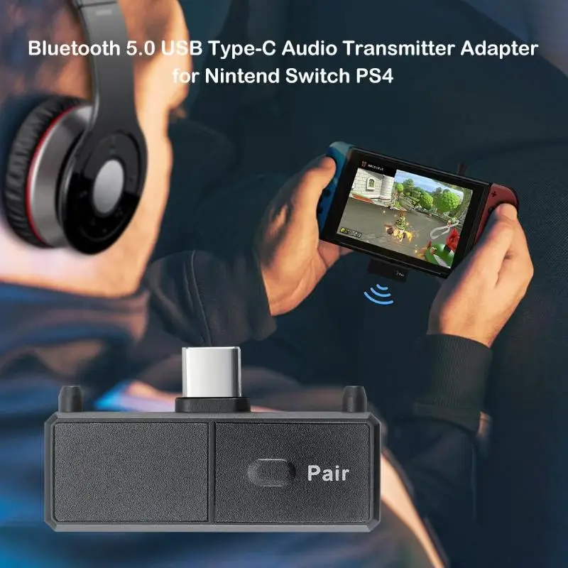 ALLOYSEED Bluetooth 5,0 usb type-C аудио передатчик адаптер USB приемник w/Mic аксессуары для игр для kingd переключатель PS4 tv PC
