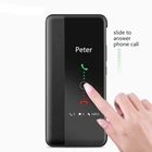 Чехол-книжка с окошком для экрана для Huawei P10, P10 plus, P20, P20 lite, P20 pro, P30, P30 lite, P30 pro, P40, P40 pro, Mate 9, 9 pro, 10, 10 pro, 20, 20 pro, 20x, 30, 30 pro, 40, 40 pro, кожаный, разные цвета