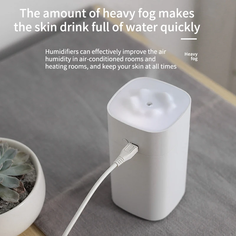 

EZSOZO 350ML Household Air Humidifier Single Nozzle Cold Aroma Diffuser with Snow Mountain Night Light Ultrasonic USB Humidifier