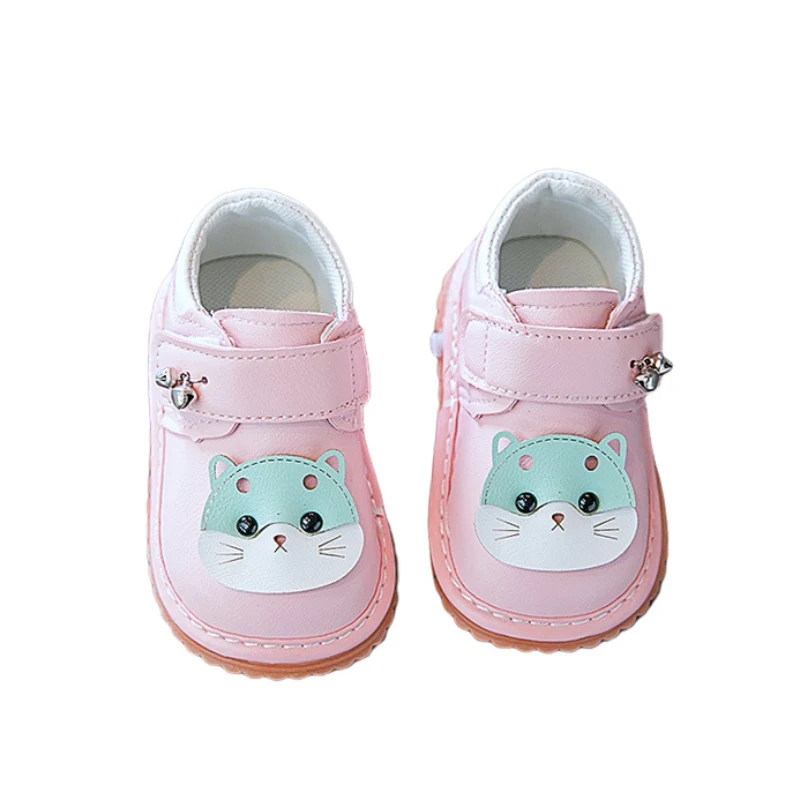 

Spring Autumn Baby Girls Boys Infant Cartoon Kitten Soft Sole Single Shoes Toddlers Prewalkers