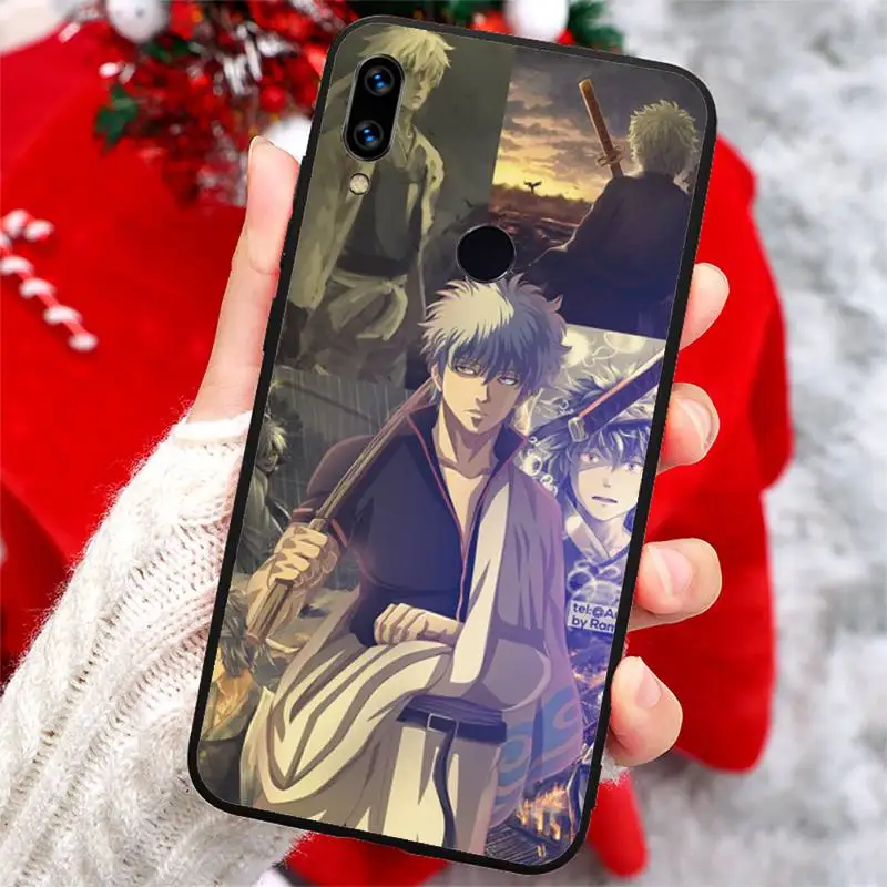 

Anime Gintama Sakata Gintoki Phone Case For Xiaomi Redmi note 7 8 9 t k30 max3 9 s 10 pro lite