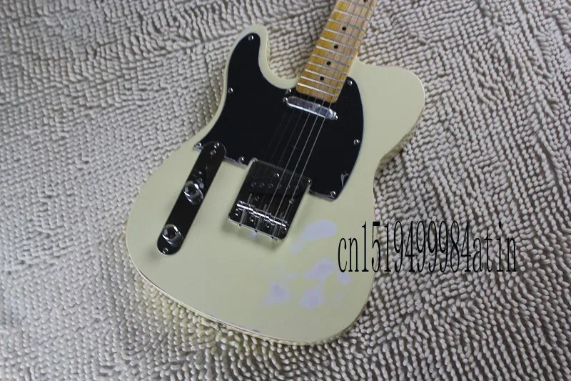 Бесплатная доставка Высокое качество клен гриф левша белая электрогитара @ 22 |