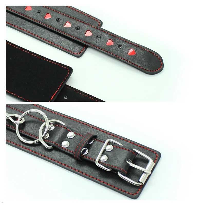 Эротические кожаные регулируемые наручники аксессуары с металлической цепочкой