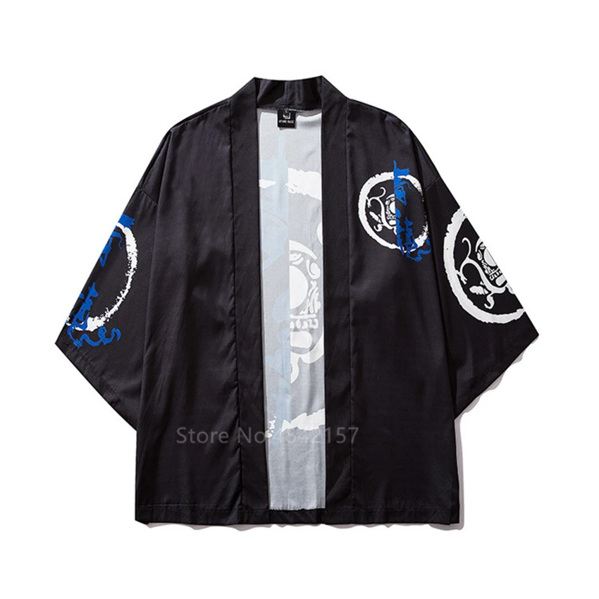 

Kimono Cardigan Dragon Japanese Style Men Samurai Costume Vintage Haori Japan Yukata Coat Streetwear Party Aisan Clothes Robe