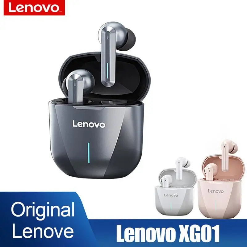 

Lenovo XG01 Wireless Bluetooth 5.0 Earphones TWS LED Touch Control Gaming HiFi Sound Built-in Mic Earbuds with Charger Case