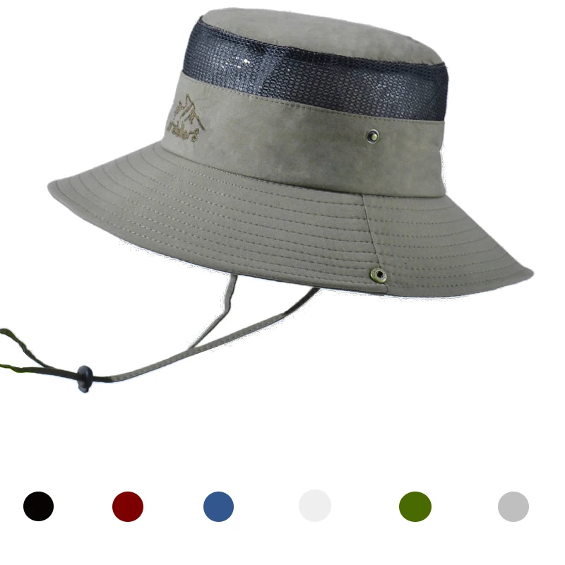 

Bucket Hat Breathable 9CM Big Brim Hat for man Protection Visors Women Bucket Hat Sunscreen Hats Fishing Cap Mountaineering Hat