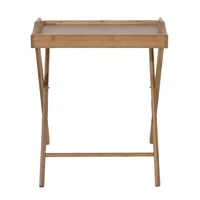 portable floor standing bamboo folding dining table snack side table tray new
