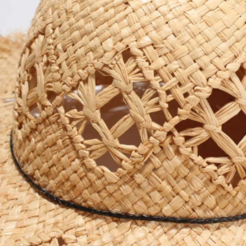 

Women Summer Natural Raffia Hat Girl Fashion Ribbon Floppy Shading Panama Wide Brim Sun Hats Vacation Travel Beach Straw Hat