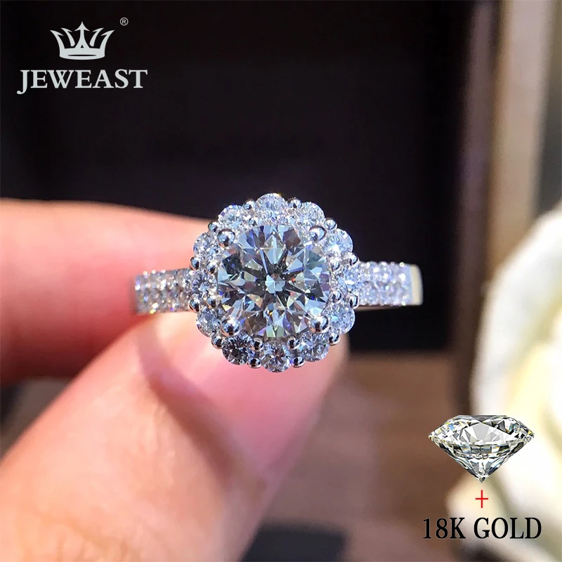 

Natural Diamond 18K Gold Pure Gold Ring Beautiful Gemstone Ring Good Upscale Trendy Classic Party Fine Jewelry Hot Sell New 2020