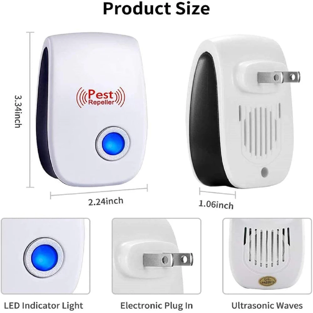 GO FOLLOW Mosquito Killer Lamp Rodent Control Indoor Cockroach Insect Ultrasonic Pest Repeller Electronic Repellent | Лампы и