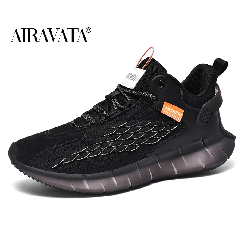 

Airavata Men's Lace Up Casual Running Shoes Fashion Sneakers Popcorn Coconut Fish Scale Luminous Sport Fly Woven Mesh
