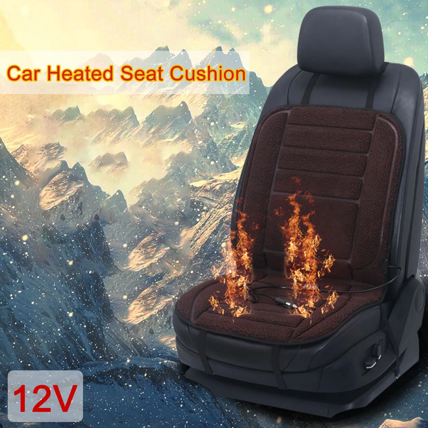 Автомобильная подушка сиденья с подогревом 12V зимняя грелка для переднего