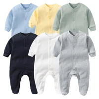 unisex cotton solid newborn baby boy clothes full sleeve baby romper o neck baby girl clothes autumn roupa de bebe