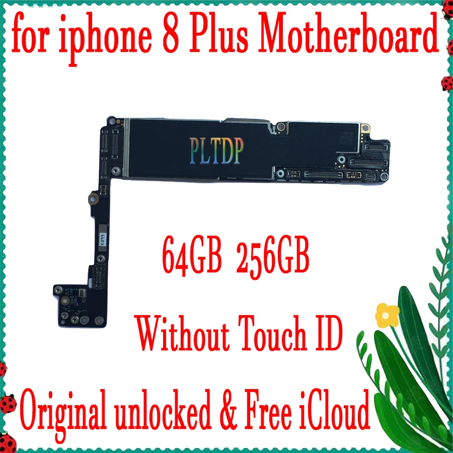 100% оригинальная материнская плата для iPhone 8 Plus разблокированная с/без сенсорного