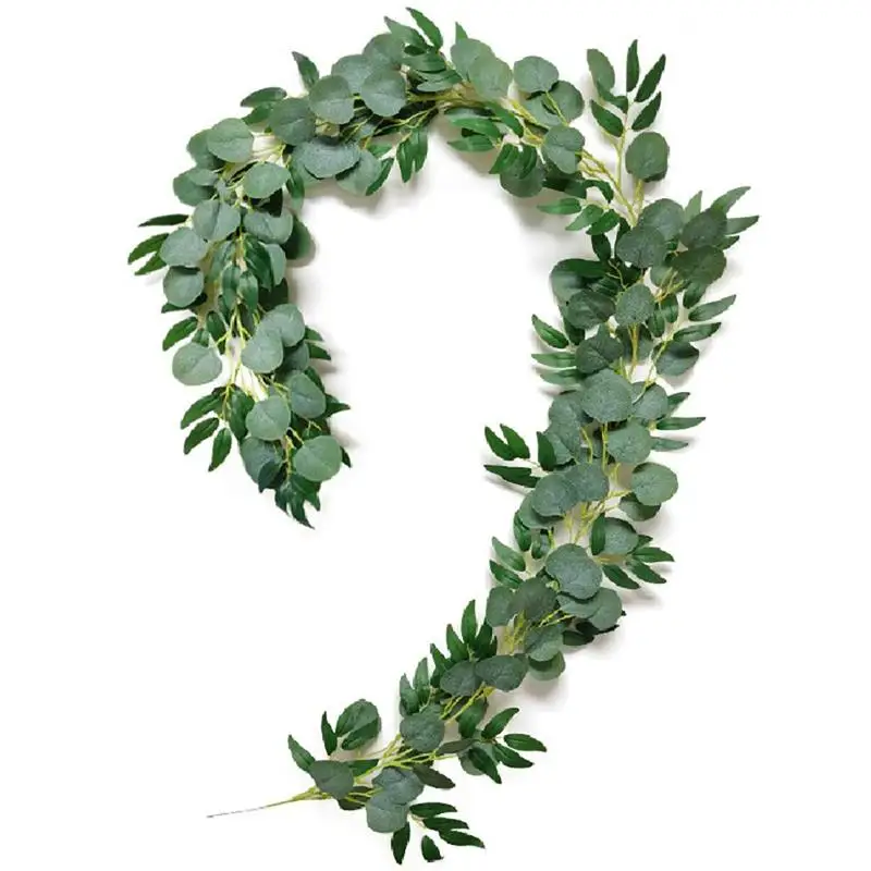 Имитация эвкалипта ивы листья из ротанга Водонепроницаемая искусственная