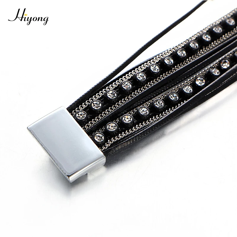 Женские кожаные браслеты в богемном стиле многослойный браслет с белыми