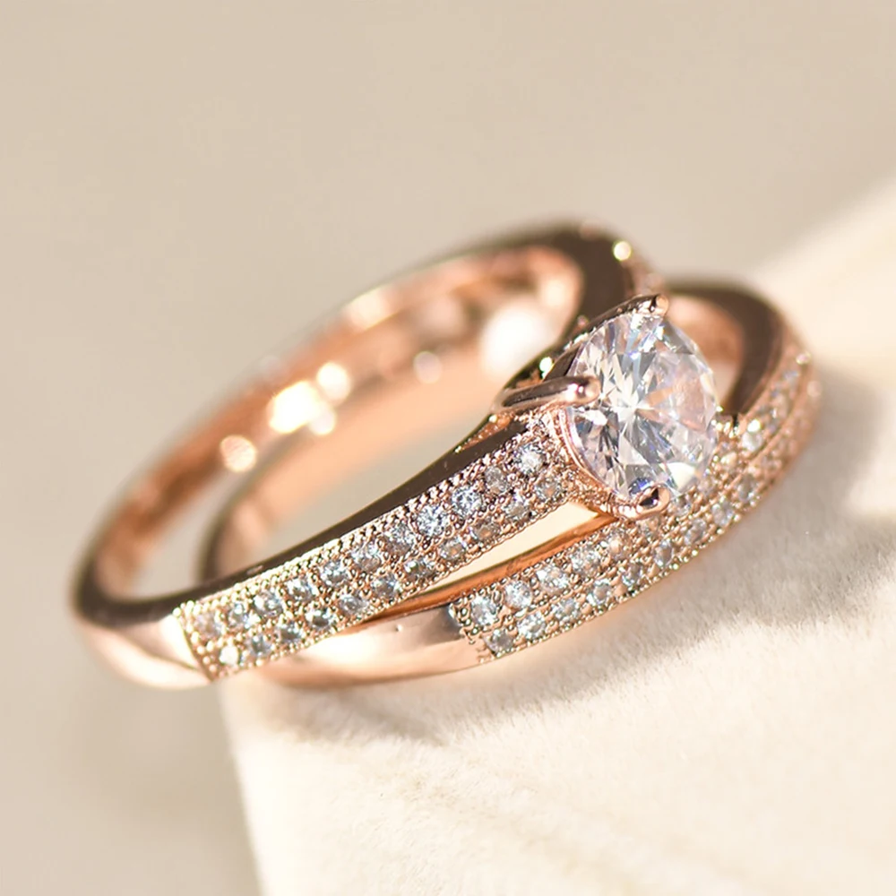 Женское роскошное белое свадебное кольцо набор модных серебряных украшений 925