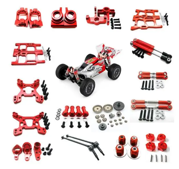 

WLtoys 144001 remote control car red upgrade metal parts