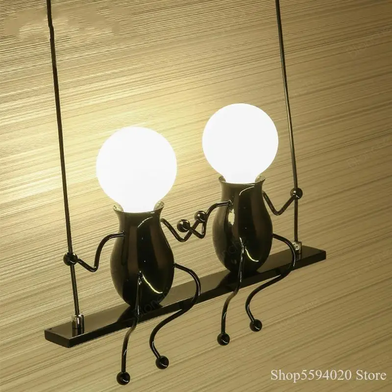 Мультяшные Настенные светильники в форме человека Современный домашний декор