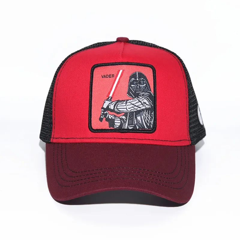 Vader Высокое качество, Вейдер, Дальнобойщик, кепка, Звездные войны, шапка, Звездные войны, унисекс, для мужчин, Дальнобойщик, кепка, косплей, бейсбольная кепка, летние шляпы для папы - Цвет: Vader
