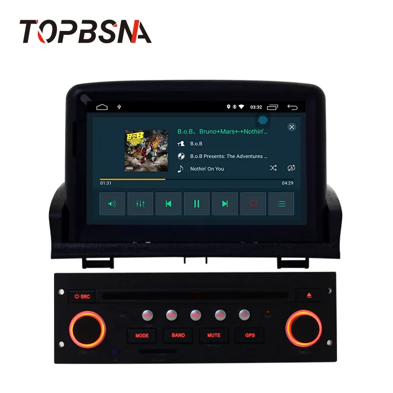 Topsna автомобильный dvd-плеер Android 10 для peugeot 307 2007-2011 gps навигация Мультимедийная лента рекордер 1 din автомагнитола стерео wifi