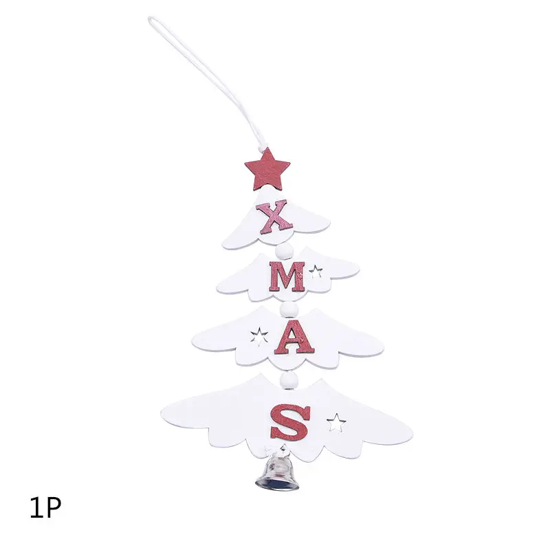 Multi Style Christmas Wooden Pendant Creative Wood Craft Ornaments DIY Chriatmas Tree Hanging Decoration Xmas Gift Supplies - Цвет: 1P-364-S02
