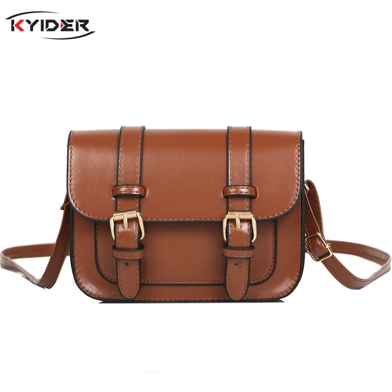 Новинка 2021 винтажная сумка Ретро стиль модные сумки на плечо PU лоскут