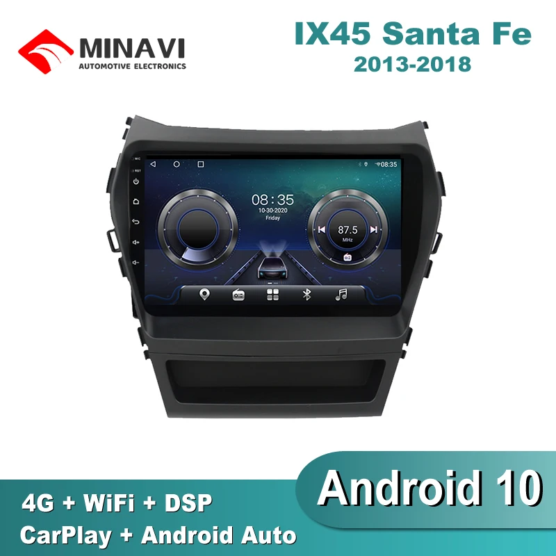 9'' Android 10 For HYUNDAI IX45 2013 2014 2015 2016 2017 2018 Car Radio Multimedia GPS Navigation Navi Player Auto Stereo WIFI