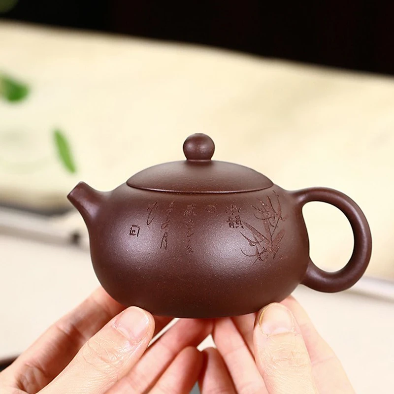 

2020 Hot Portable Purple Clay Teapot Tea Pot Filter xishi Teapot Beauties Handmade Purple clay Customized Teapot Gifts Authentic