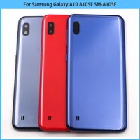 10pcs new for samsung galaxy a10 a105f sm a105f plastic battery back cover a10 rear door housing case with camera lens replace